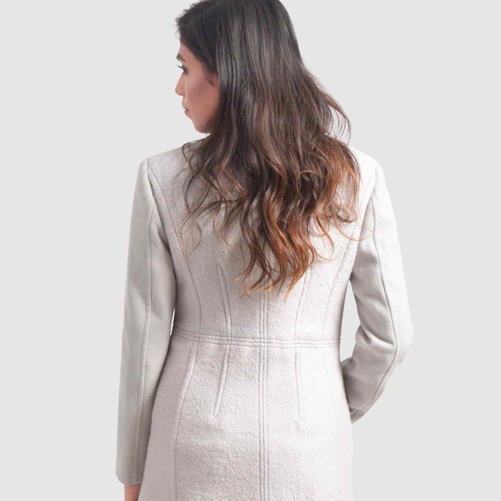 OLGYN Women’s Gray Plus Size Coat - Picture 2 of 4